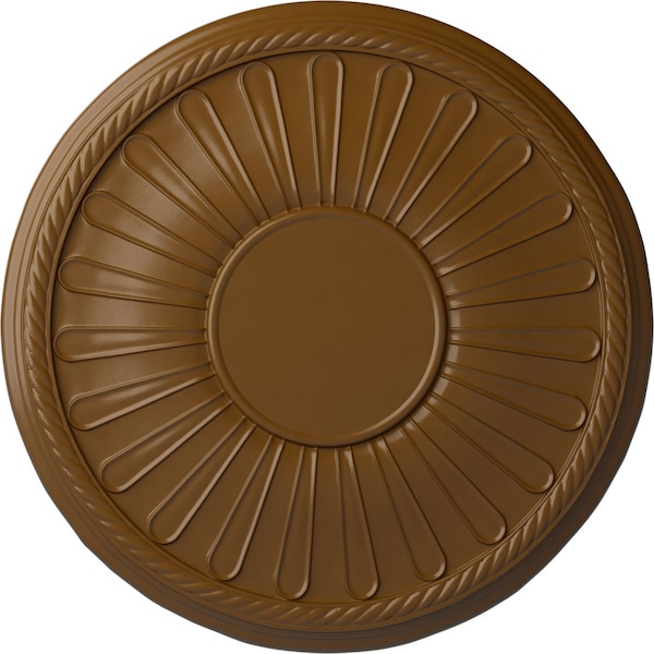 Ekena Millwork Leandros Ceiling Medallion (Fits Canopies up to 6 3/8"), 19 7/8"OD x 1 1/4"P, Smokey Topaz CM22LNSTF - main